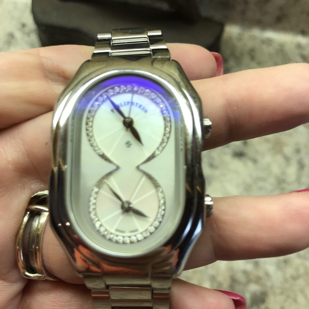 Phillip Stein Diamond/Mother of Pearl Watch